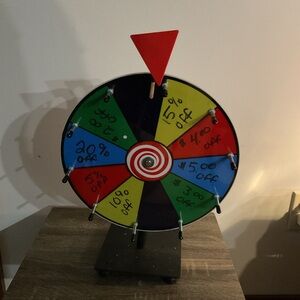 Colorful Prize Wheel with Discounts